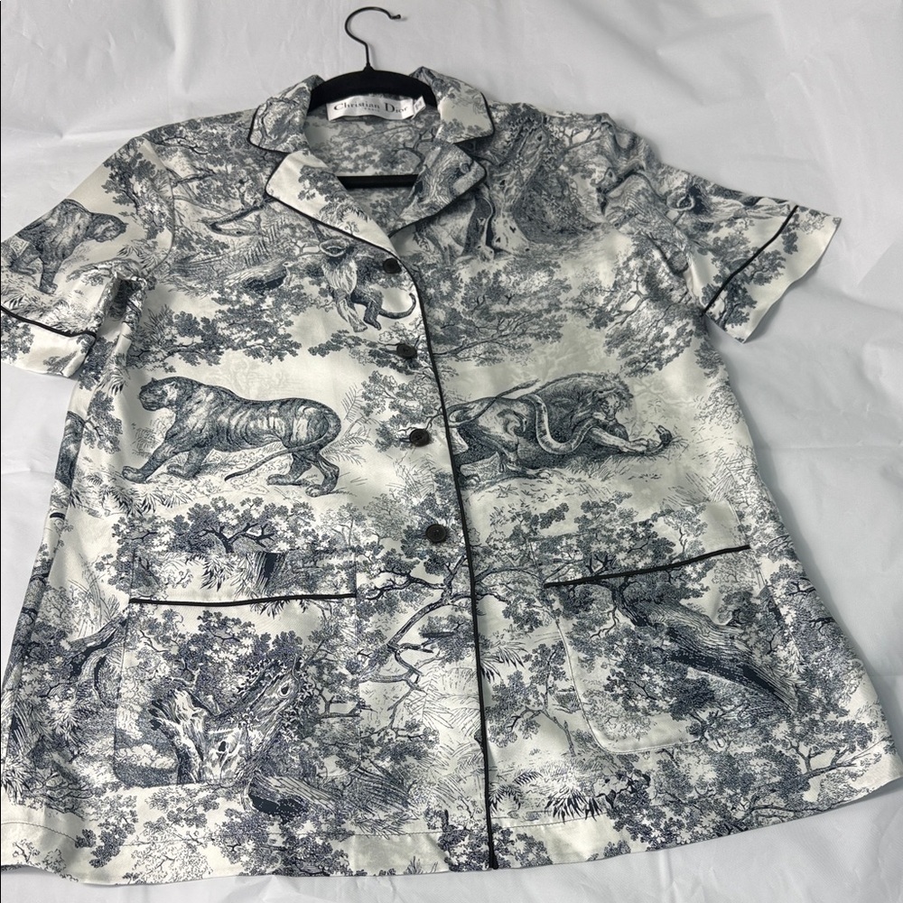 Dior Black and White Pajama Top